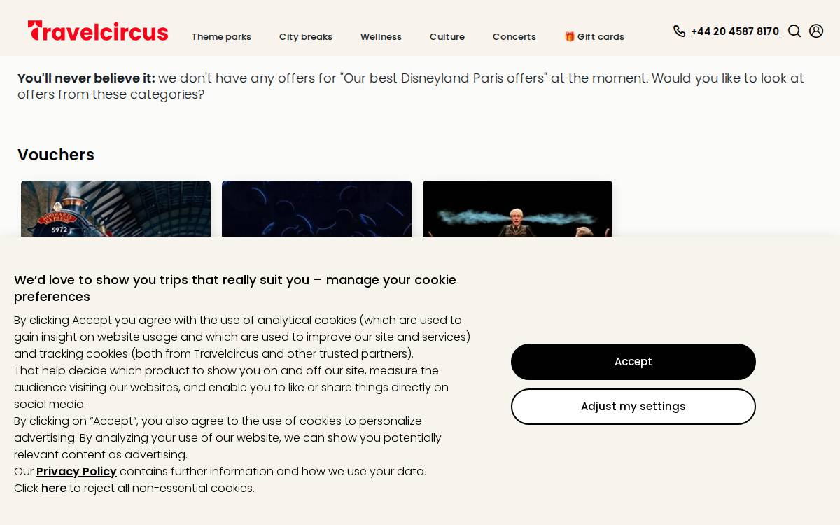 TravelCircus website preview