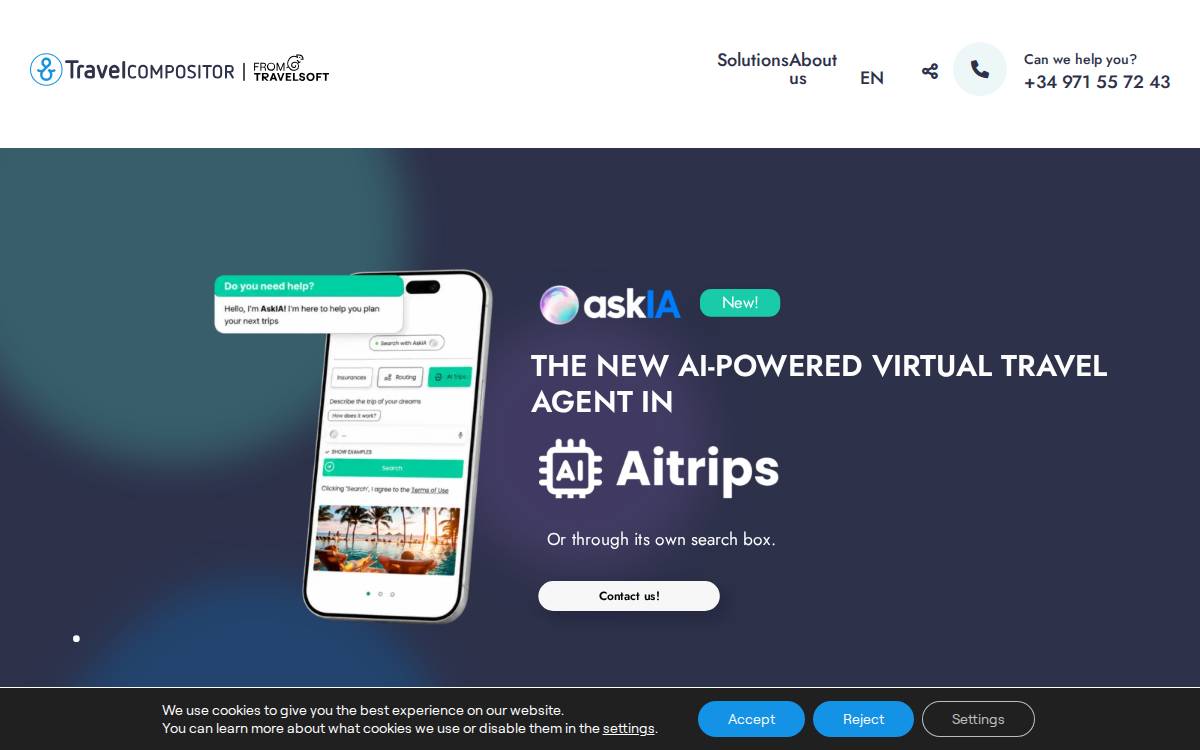 Travelcompositor website preview
