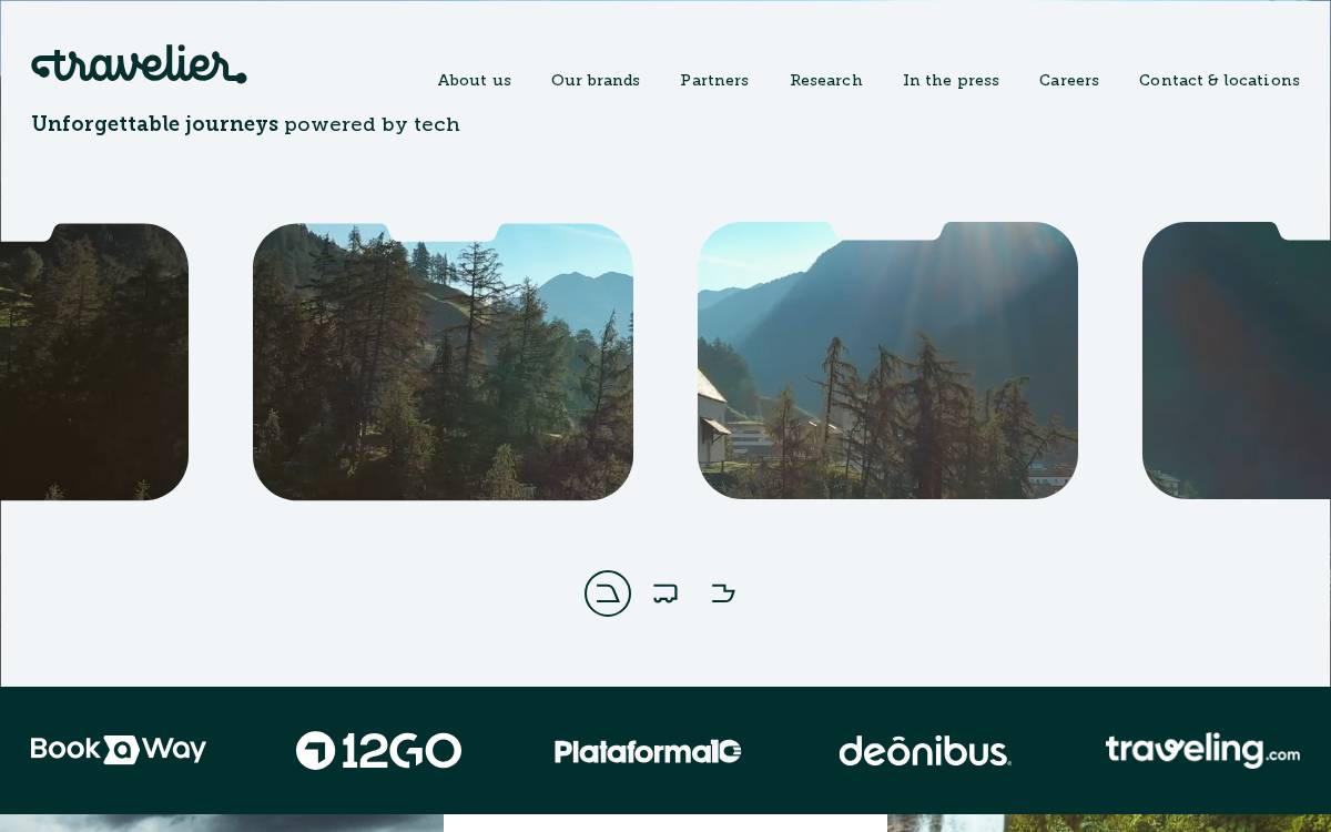 Travelier website preview