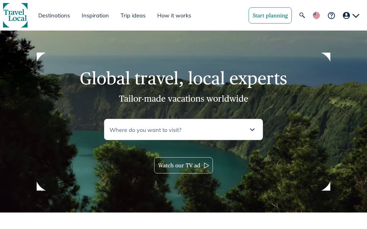 TravelLocal website preview