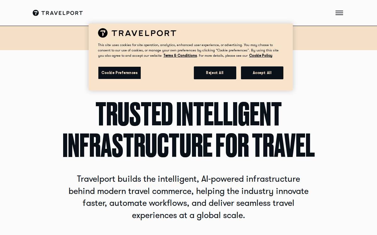 Travelport website preview