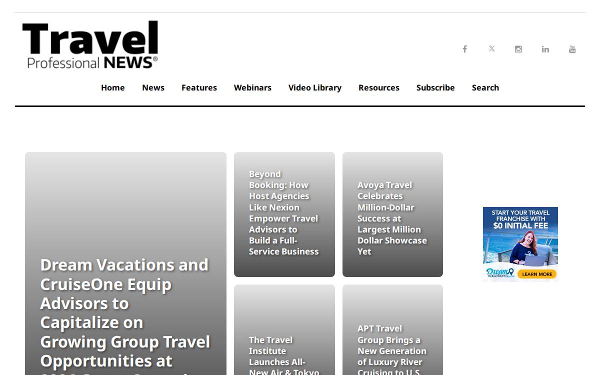 Travelprofessionalnews website preview