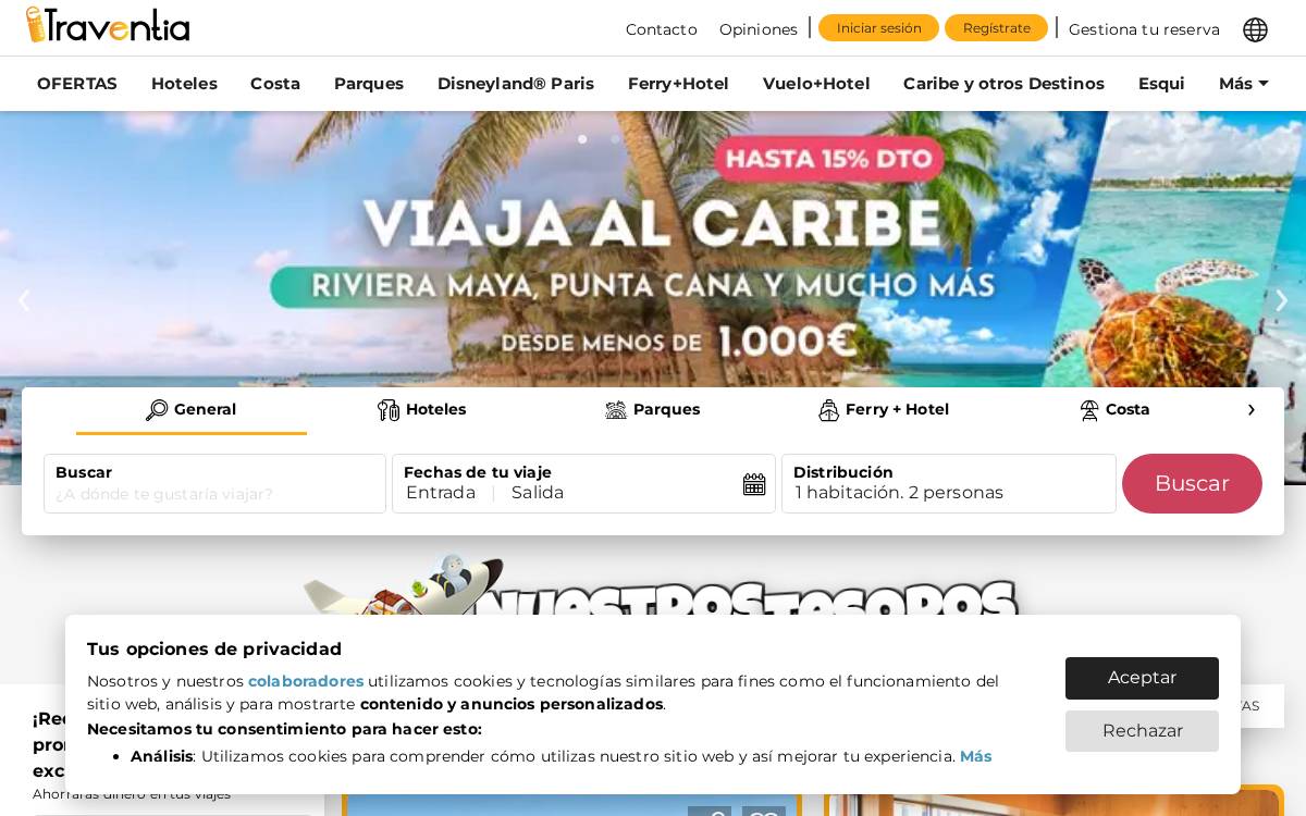 Traventia website preview