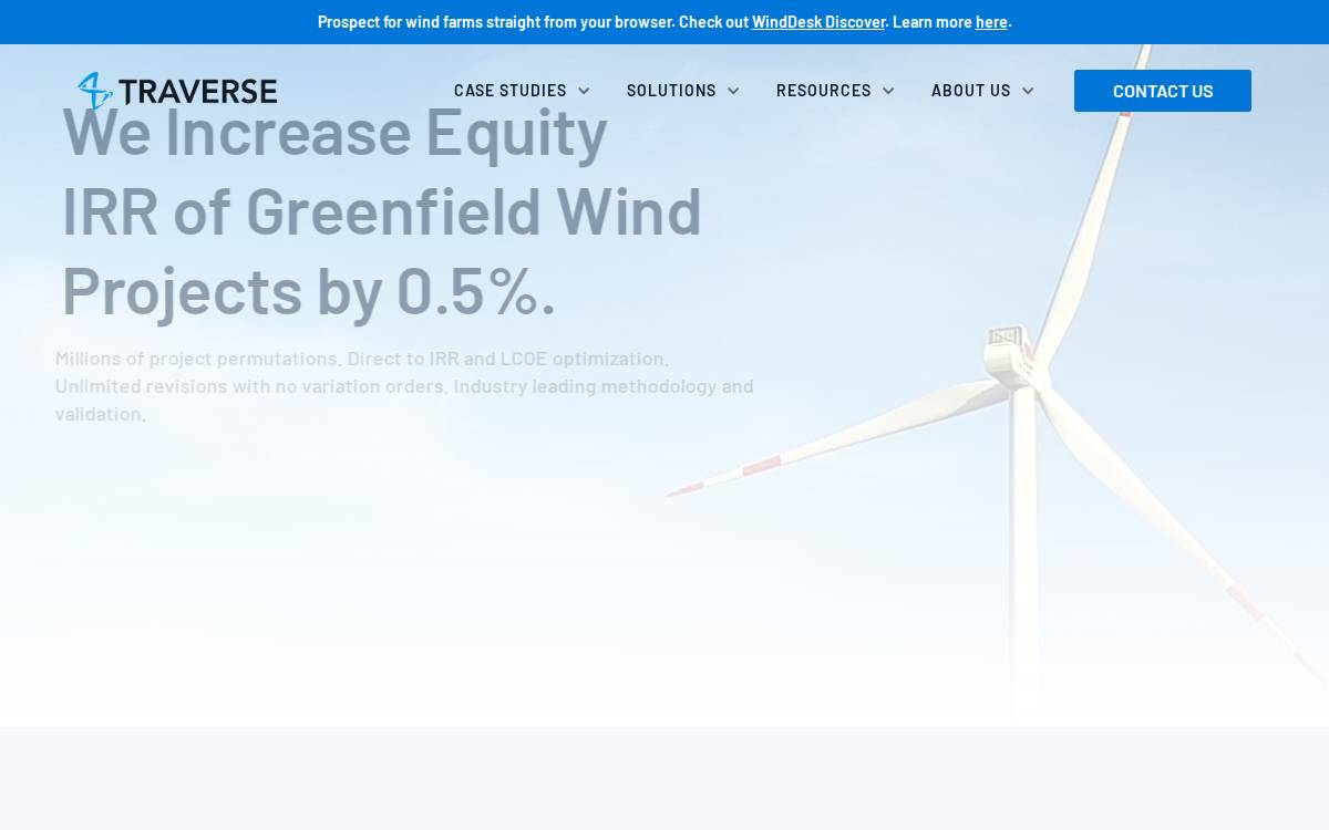 Traverse Technologies website preview