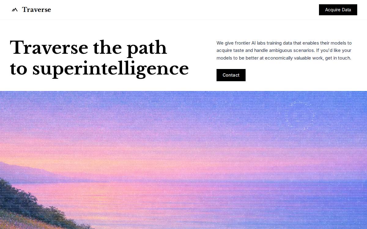 Traverse website preview