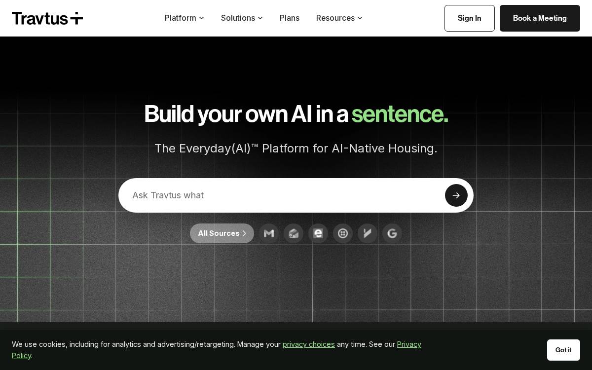 Travtus website preview