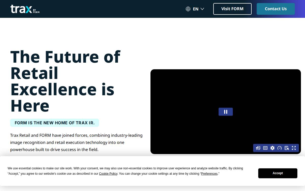 Trax website preview