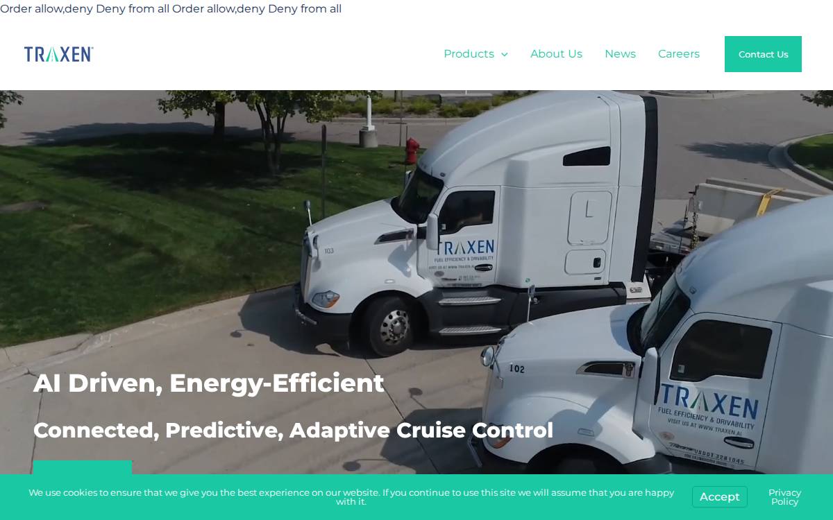Traxen website preview