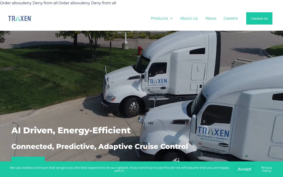 Traxen website preview