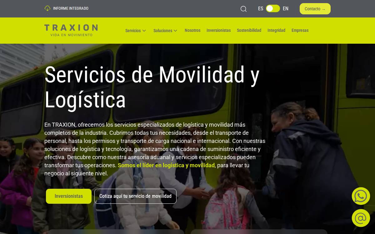 Traxion website preview