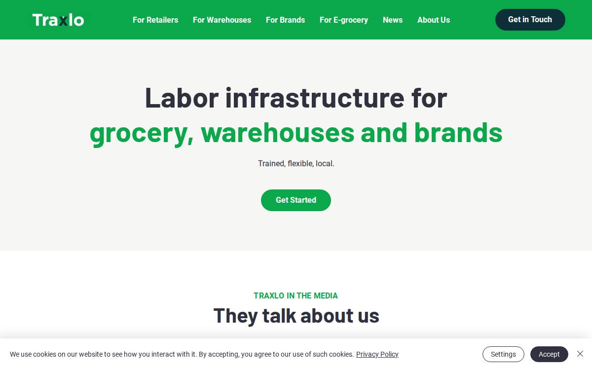 Traxlo website preview