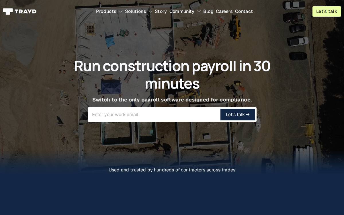 Trayd website preview