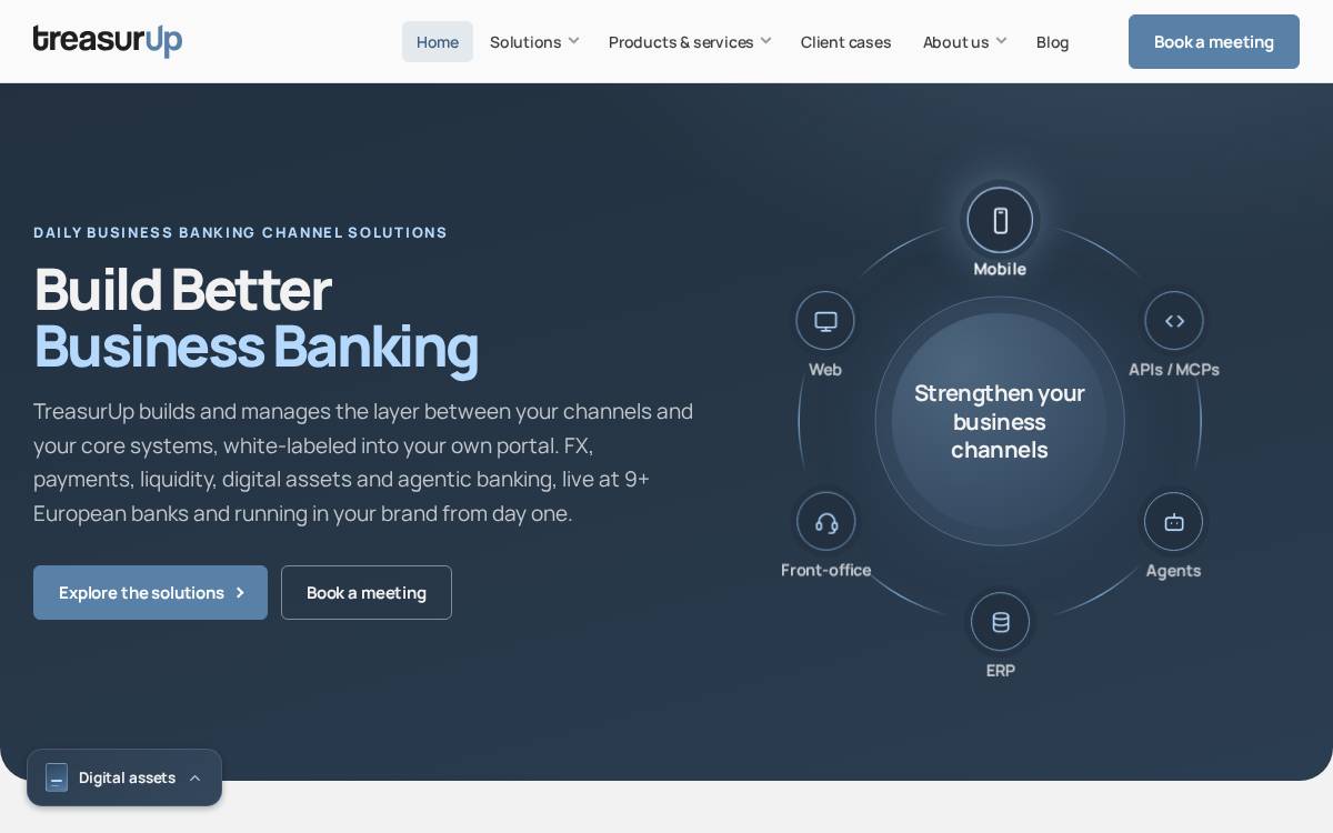 TreasurUp website preview