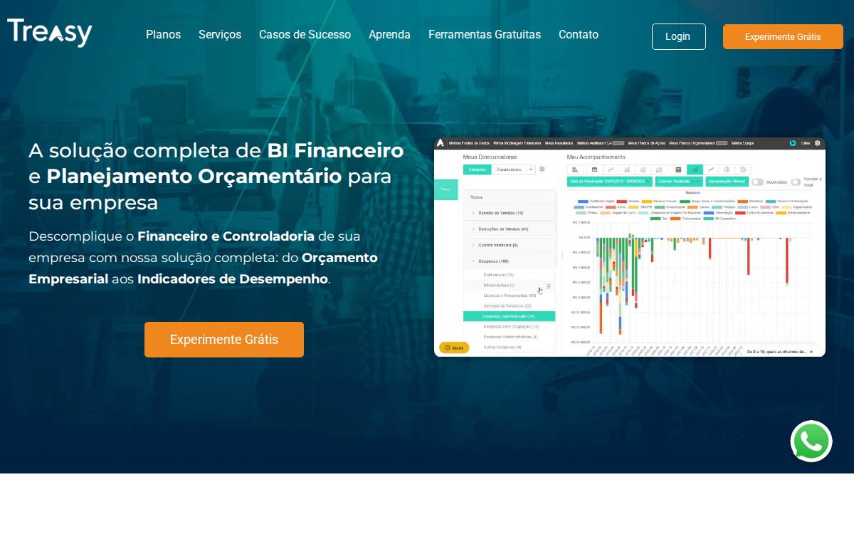 Treasy website preview