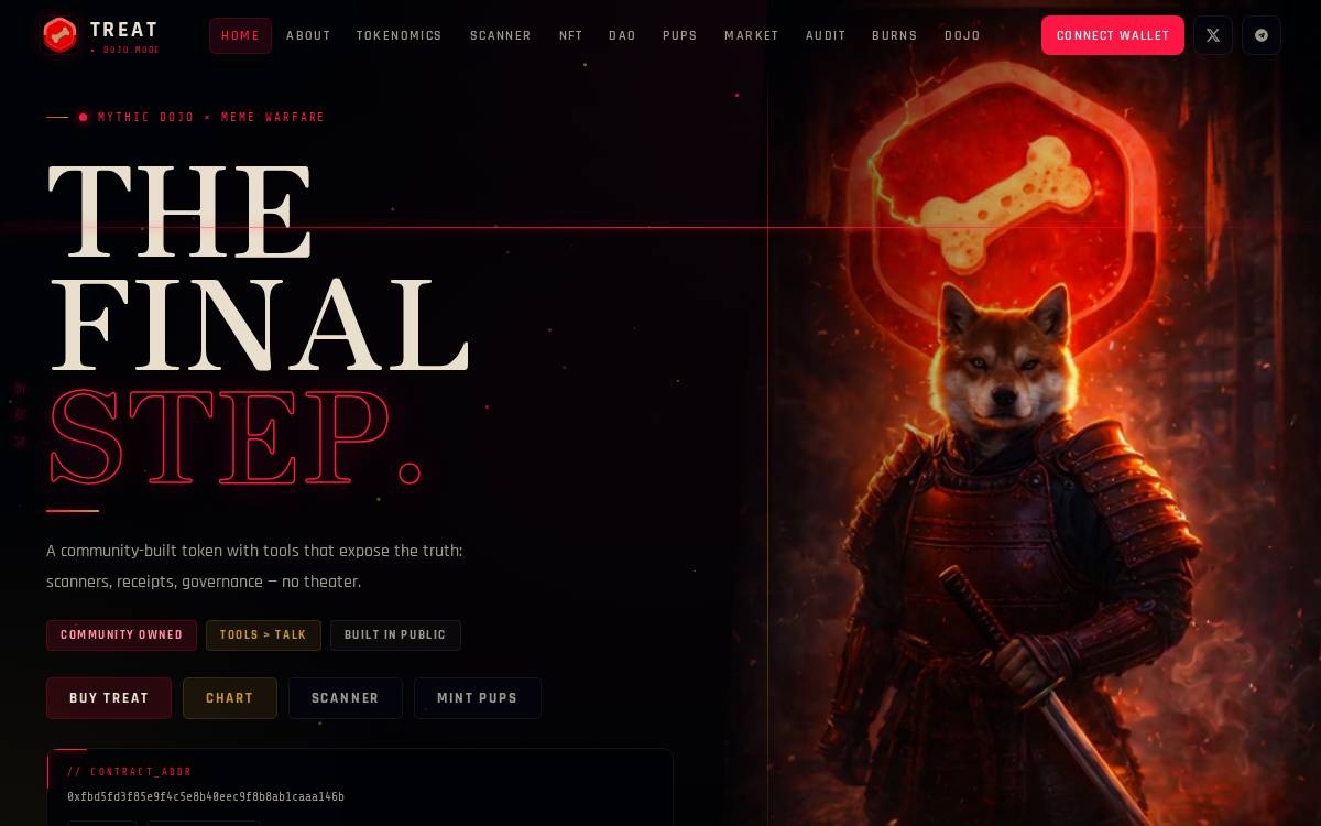 Treat website preview