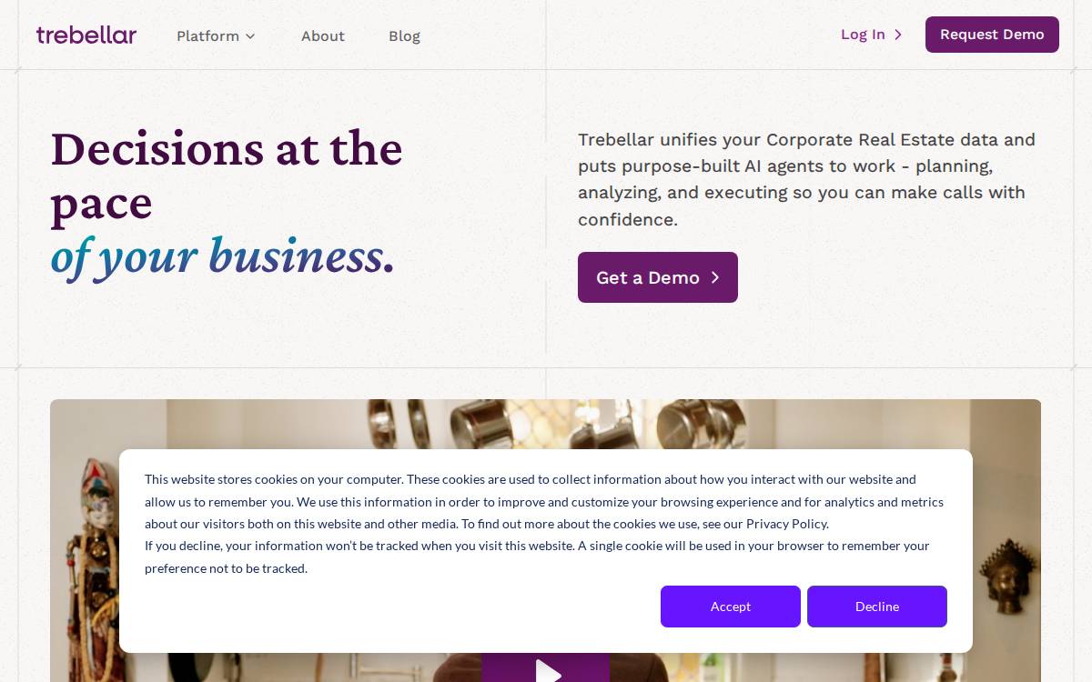 Trebellar website preview
