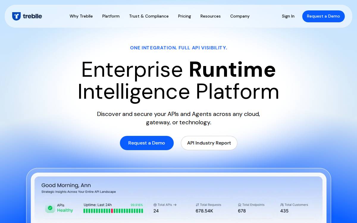 Treblle website preview