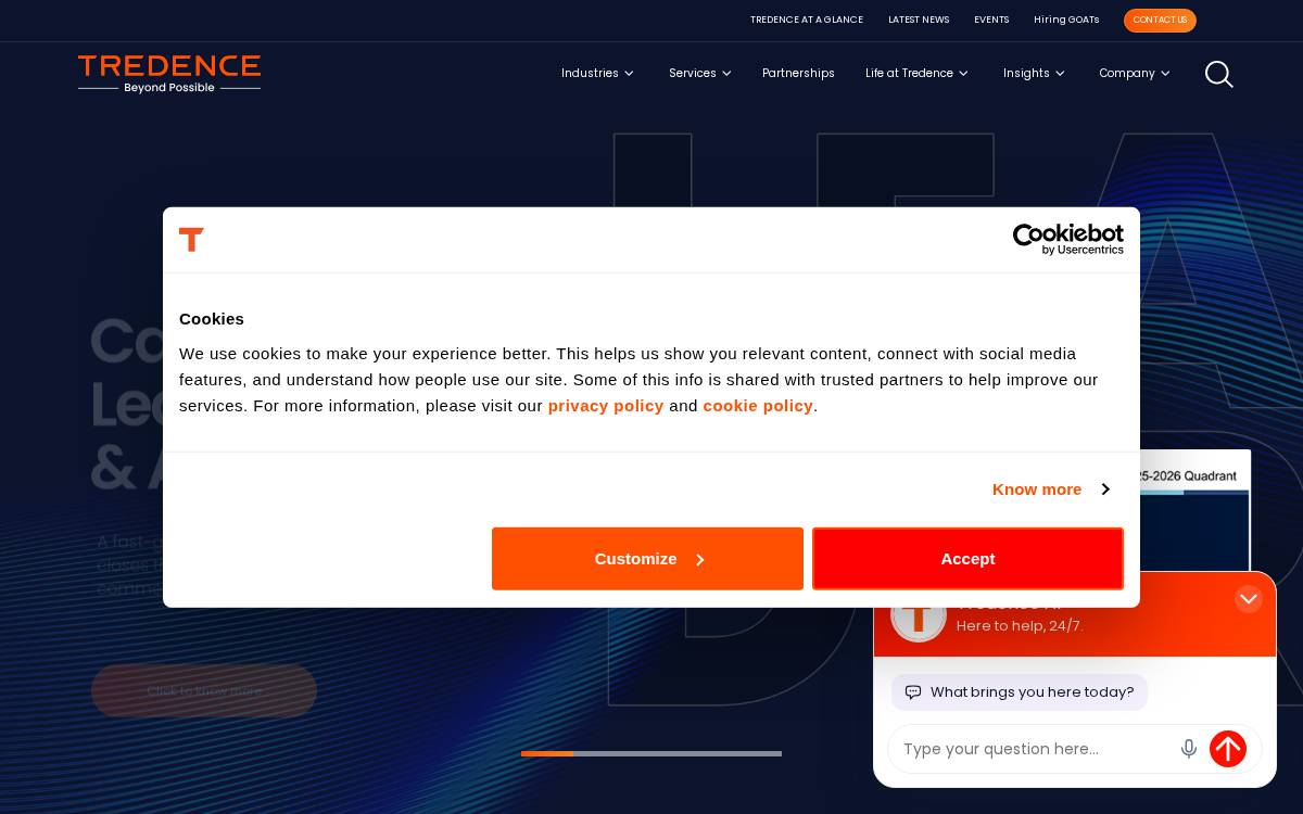 Tredence website preview