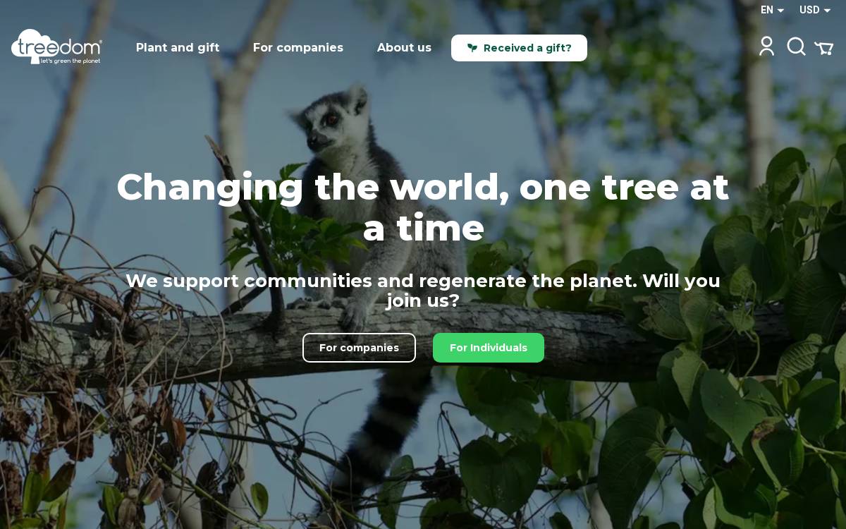 Treedom website preview