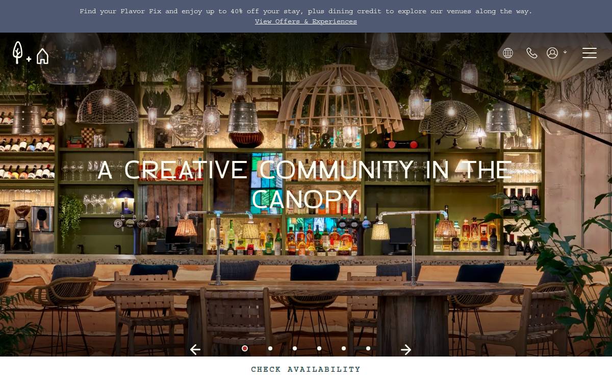 Treehouse Hotels website preview