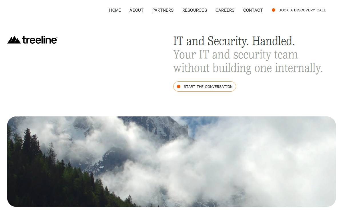 Treeline website preview
