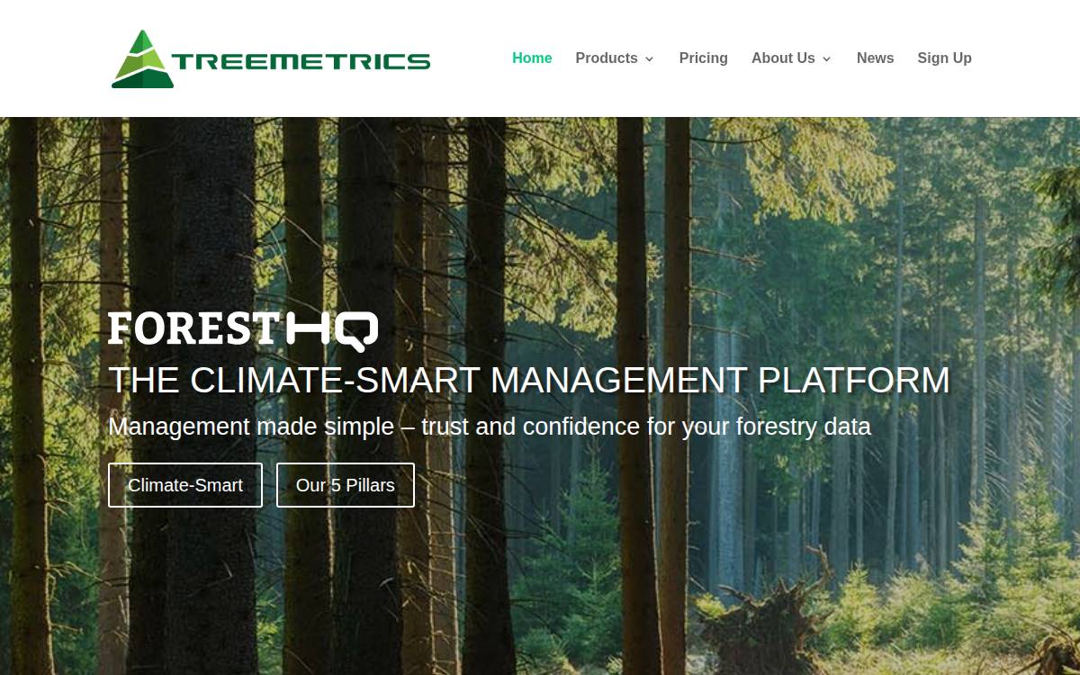 Treemetrics website preview