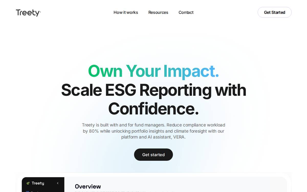 Treety website preview