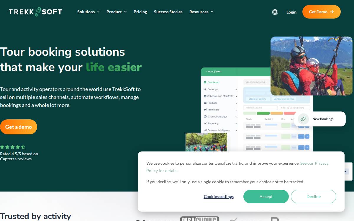 Trekksoft website preview