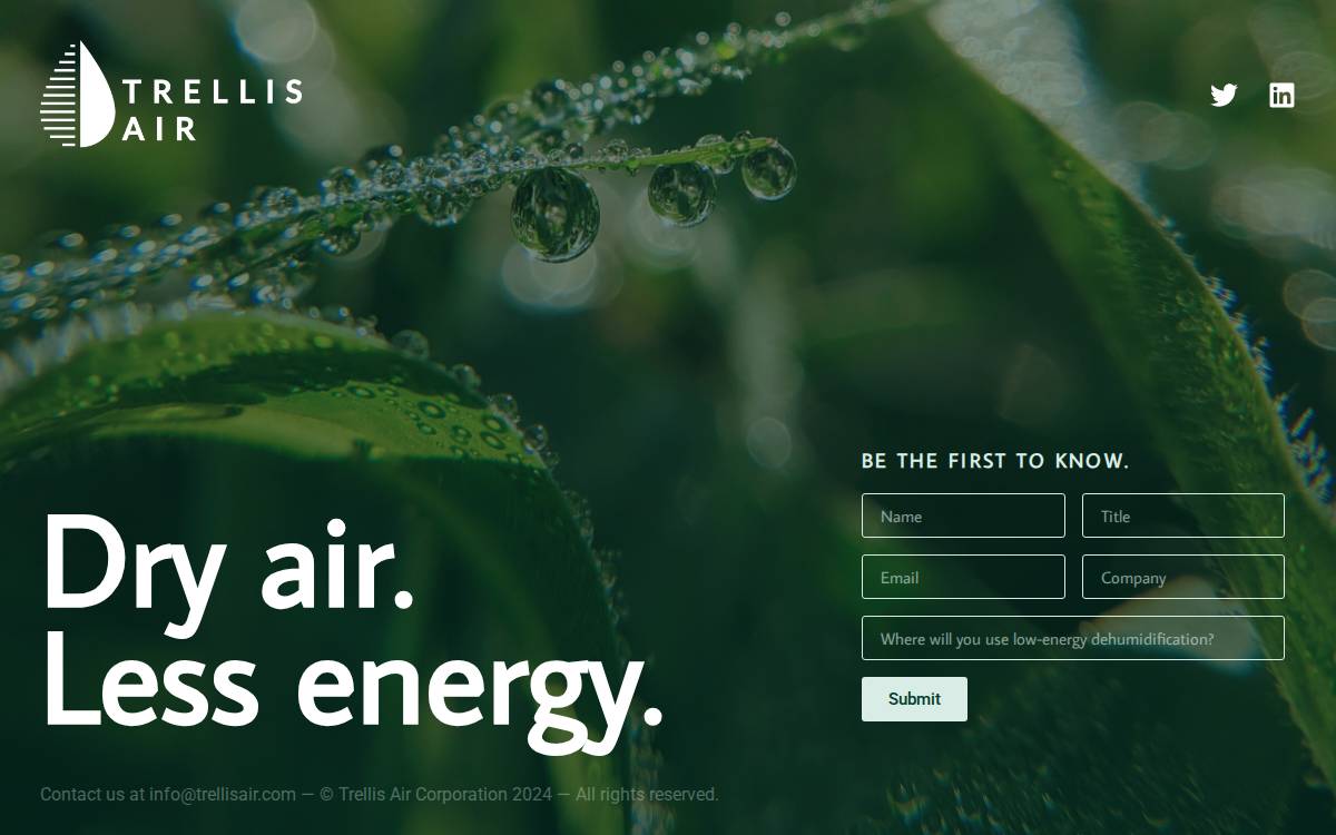 Trellis Air website preview