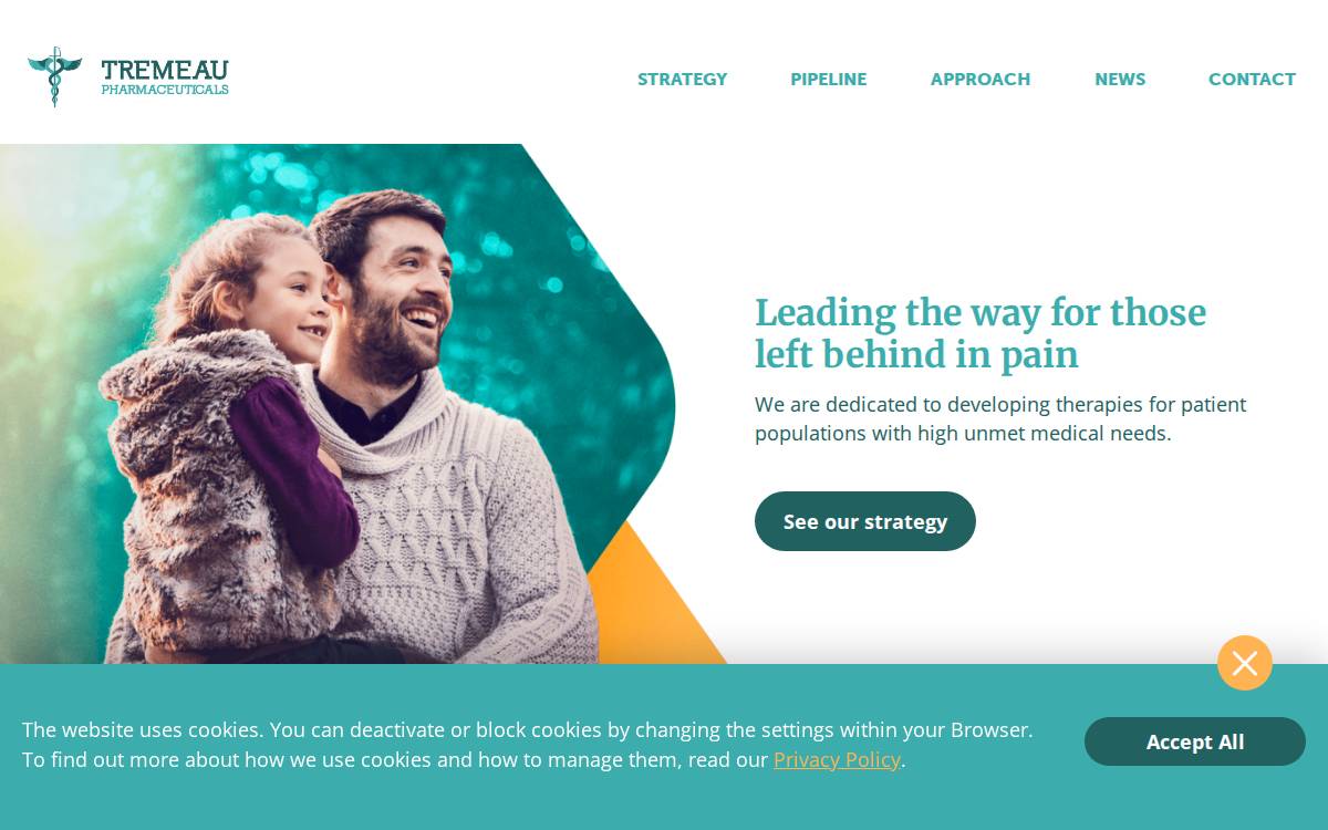 Tremeau Pharmaceuticals website preview