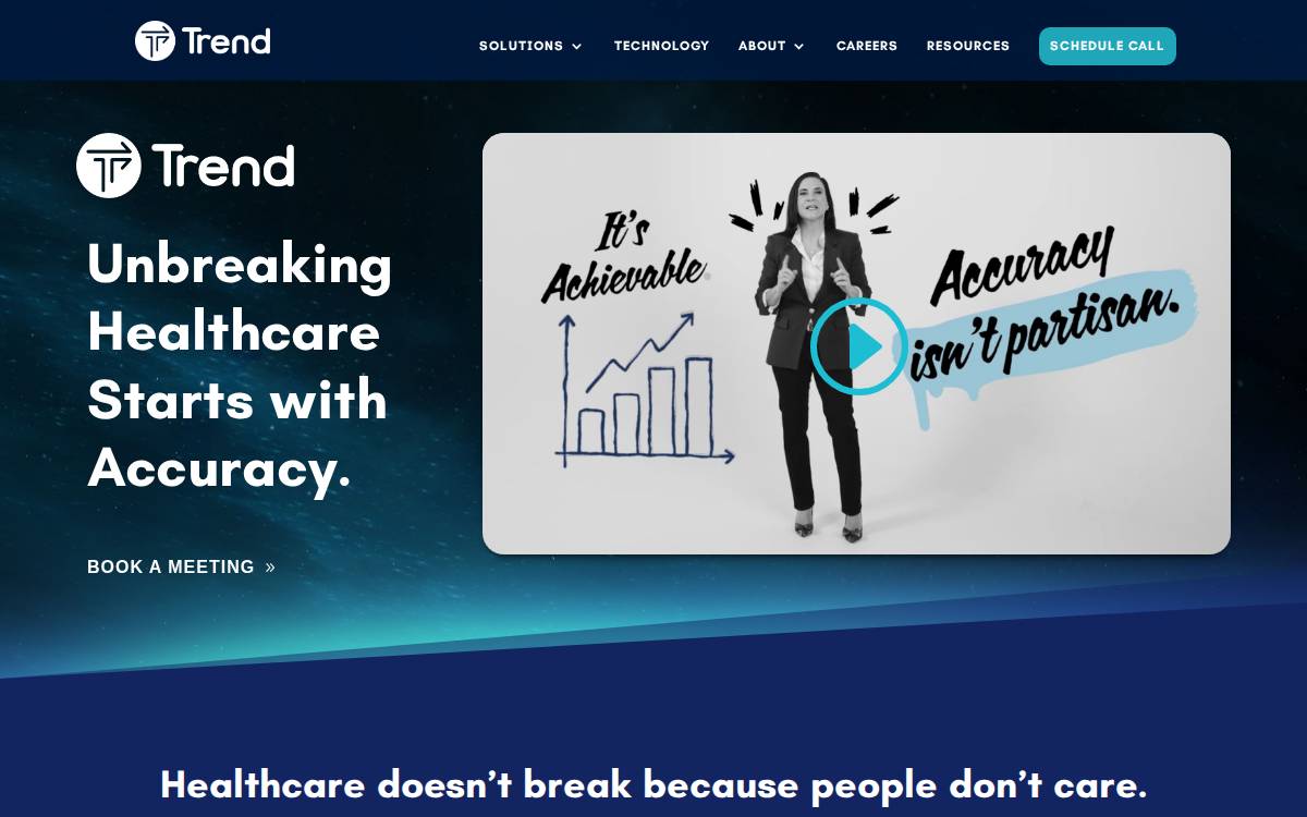 TREND Health Partners website preview