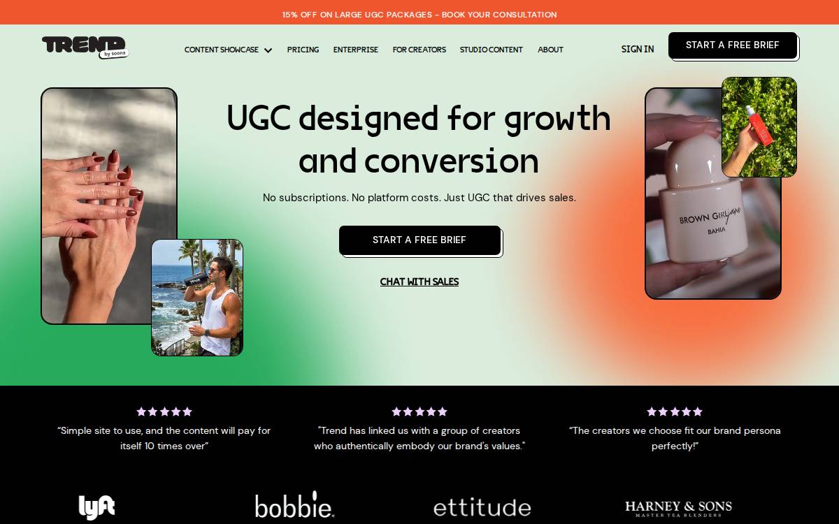 Trend website preview