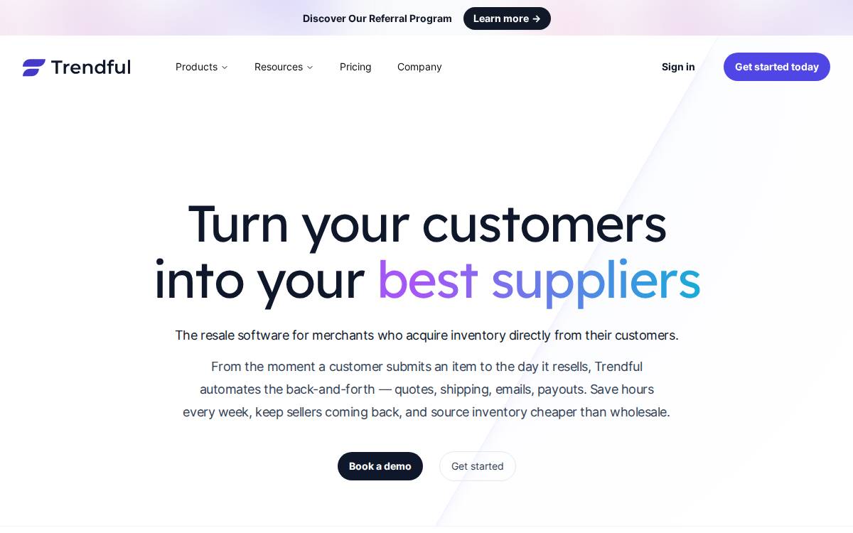 Trendful website preview