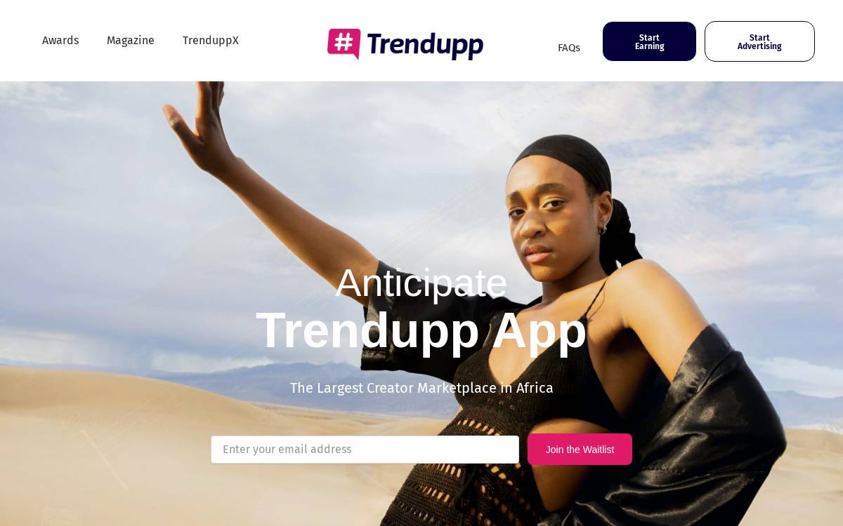 TrendUpp website preview