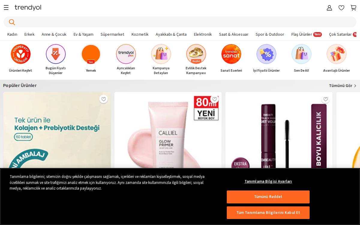 Trendyol website preview
