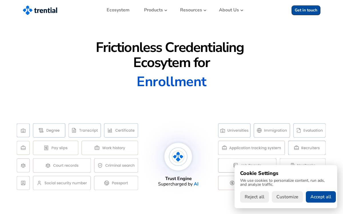 Trential website preview