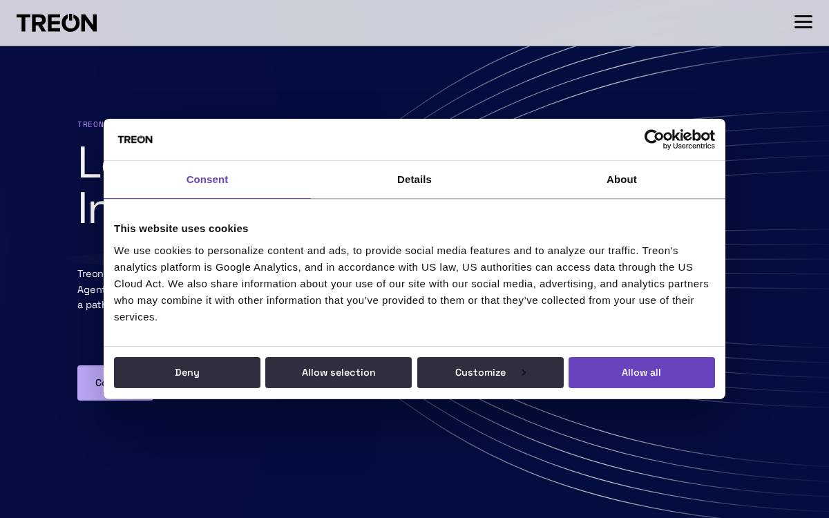 Treon website preview