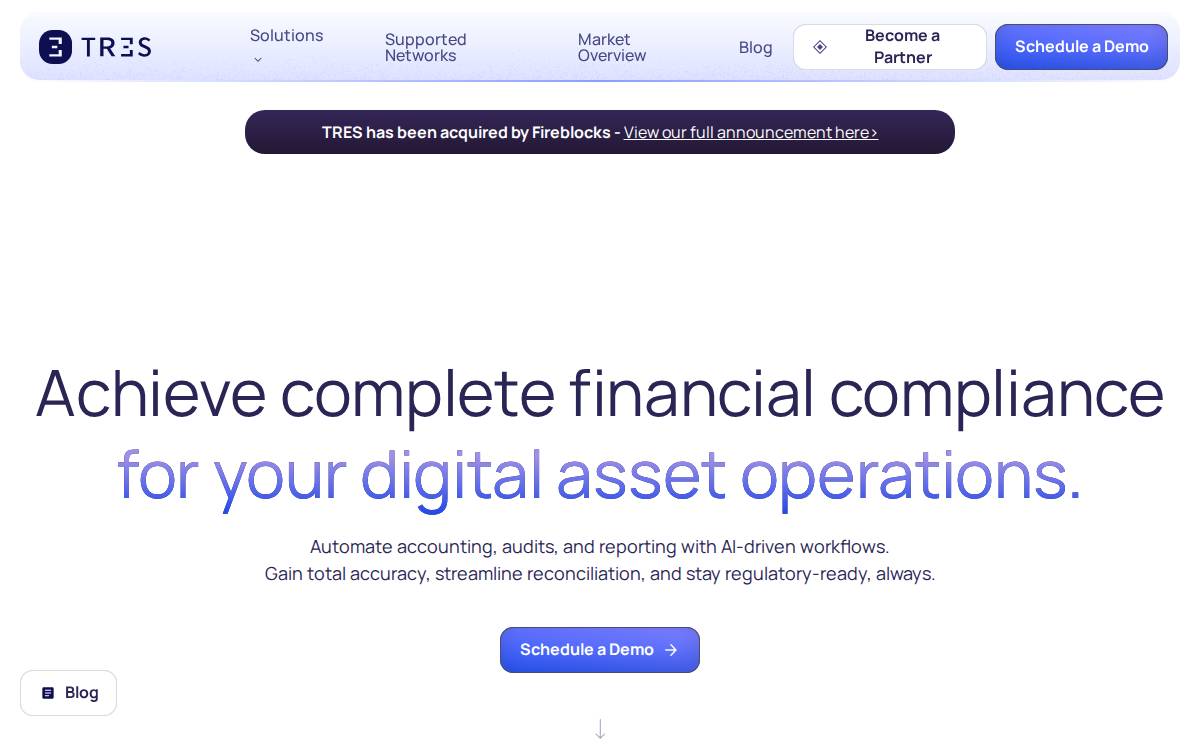 Tres website preview