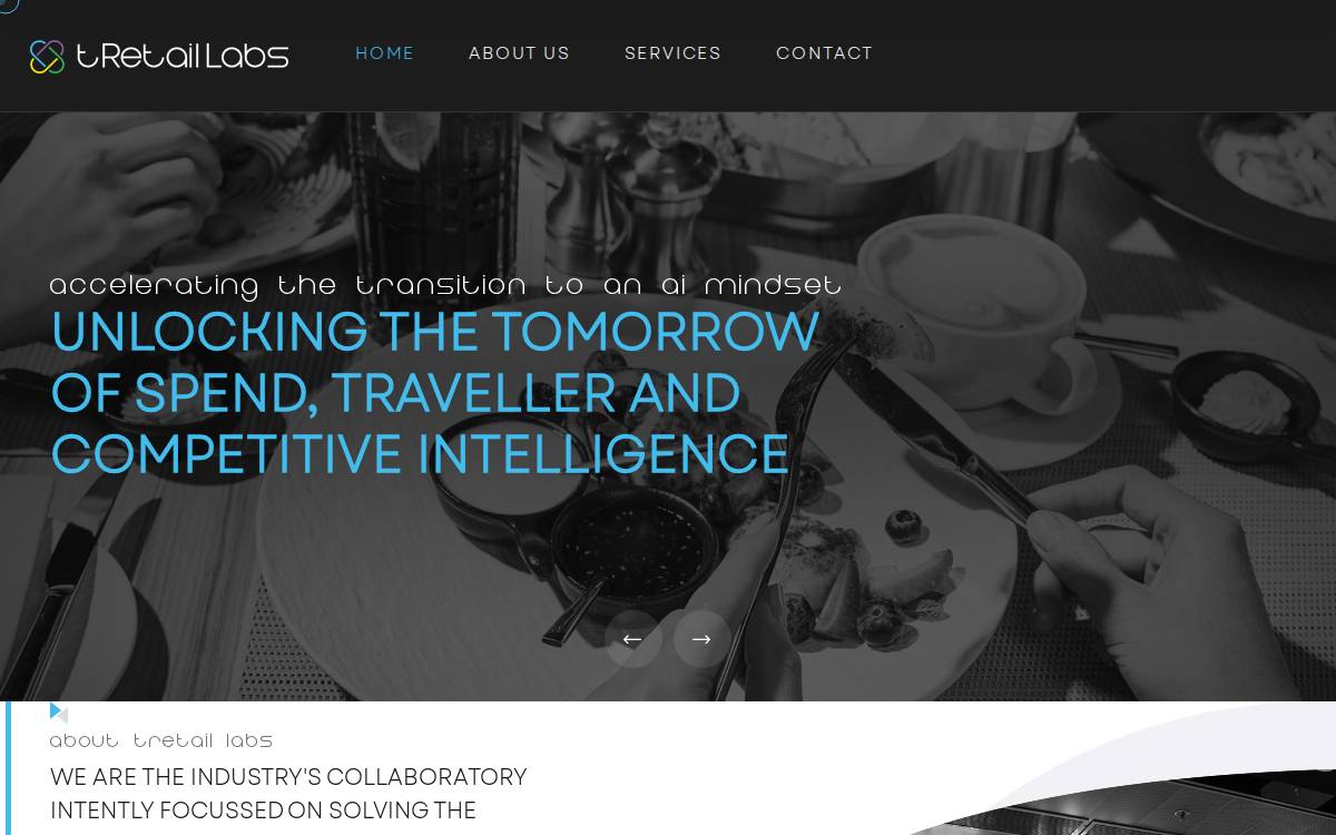 tRetail Labs website preview