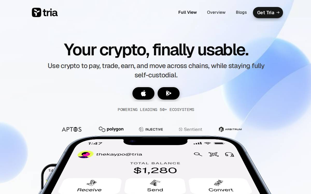 Tria website preview