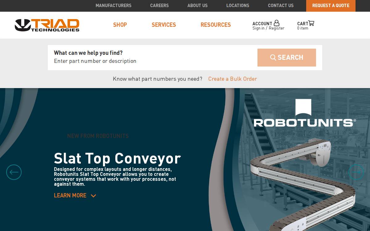 TriadTechnologies.com website preview