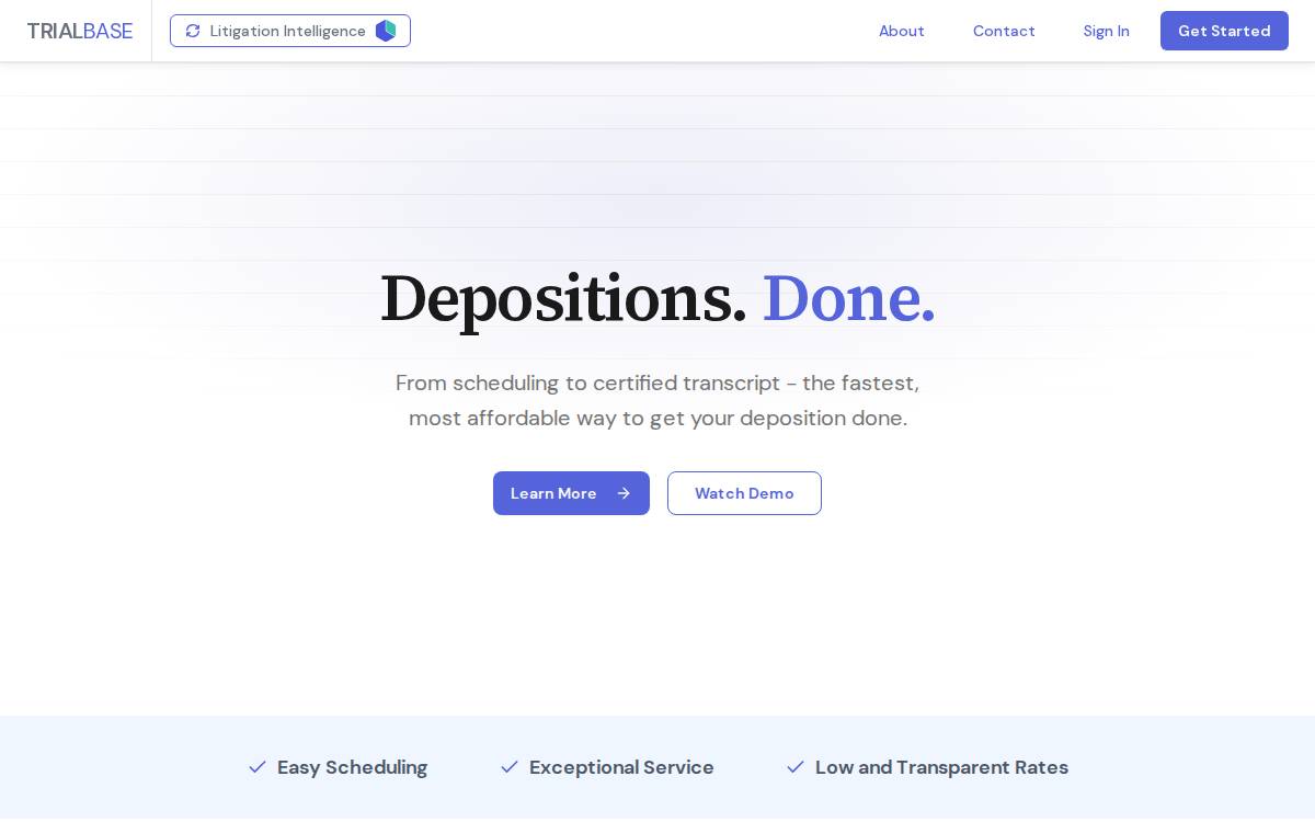 TrialBase website preview