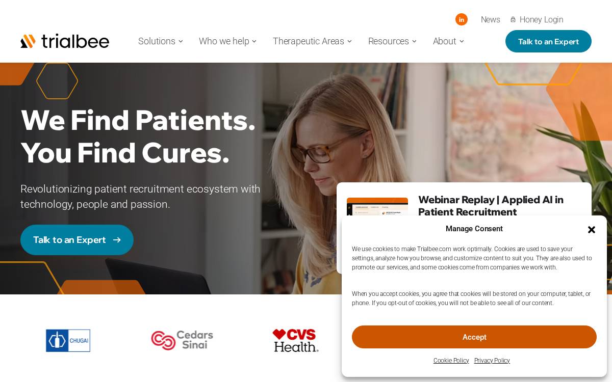 Trialbee website preview
