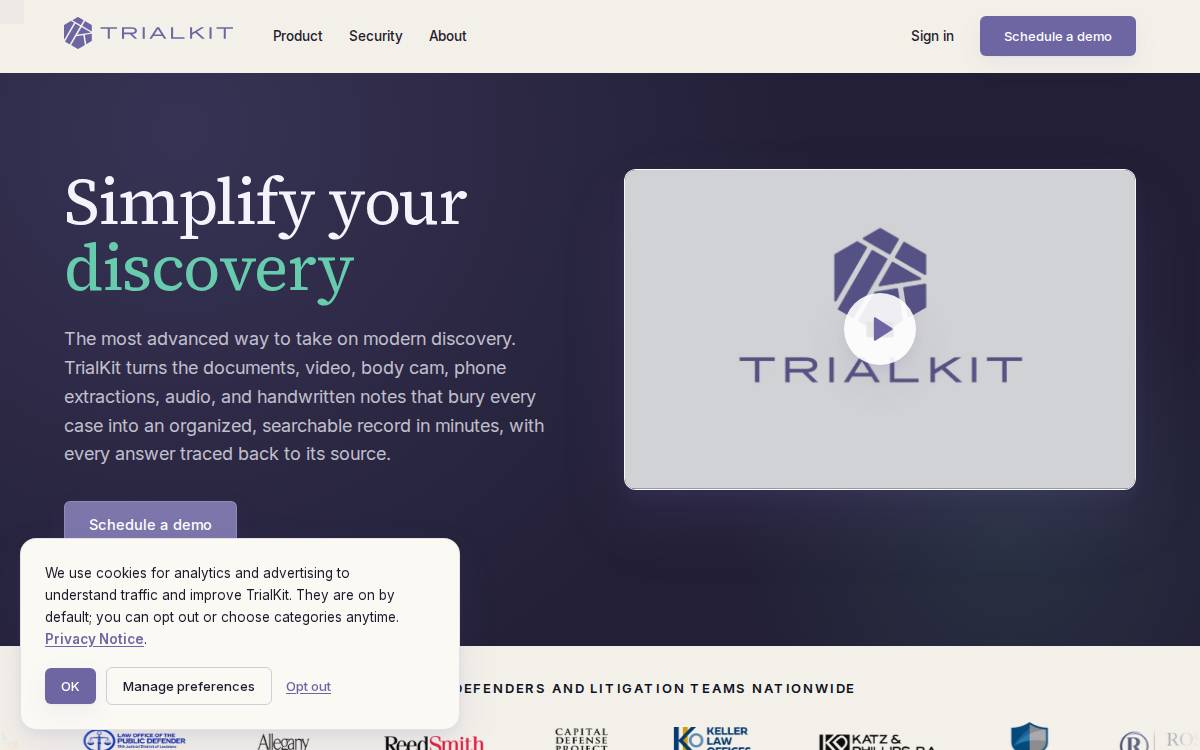 Trialkit website preview