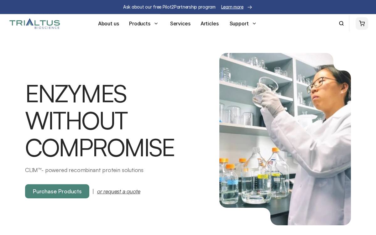 Trialtus Bioscience website preview
