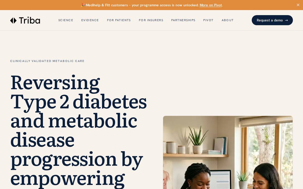 Triba Health website preview