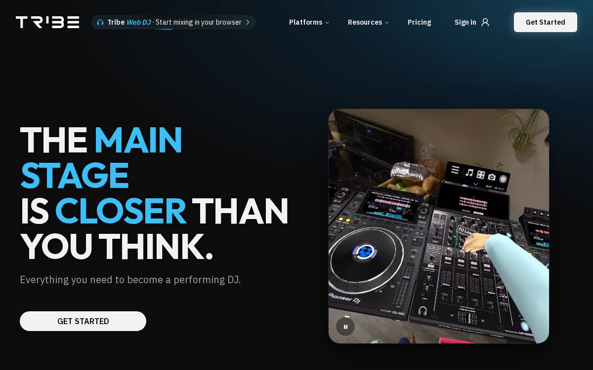 Tribe XR website preview
