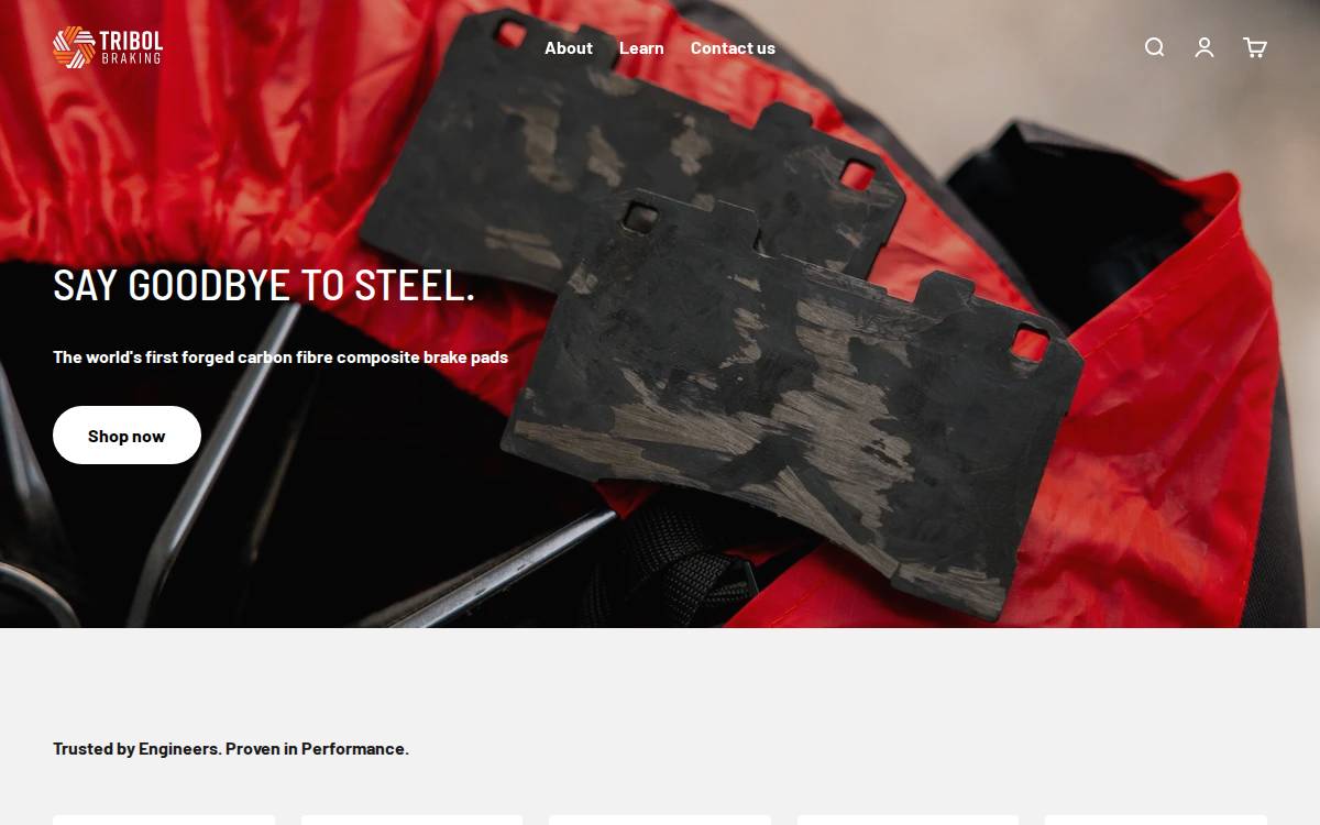 Tribol Braking website preview