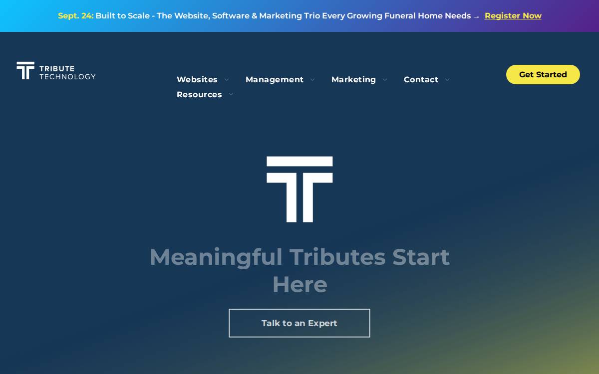 Tribute Technology website preview
