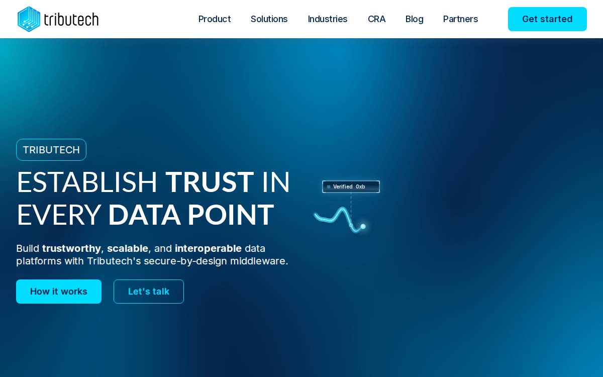 Tributech Solutions GmbH website preview